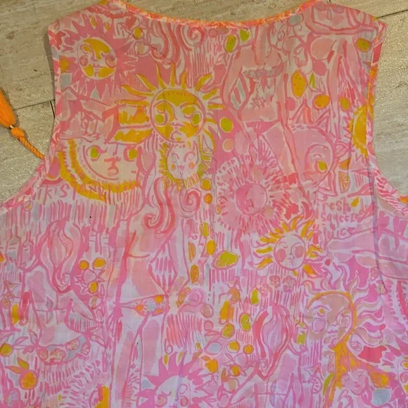 Lilly Pulitzer Kini in the Keyes Pink Pout Lauren Tank Blouse - Picture 8 of 10